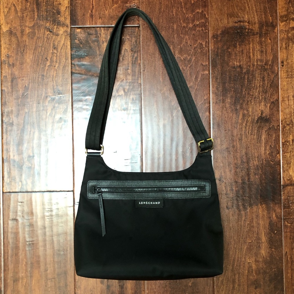 Longchamp Le Pliage Neo Flat Nylon Crossbody - Black - Picture 13 of 14